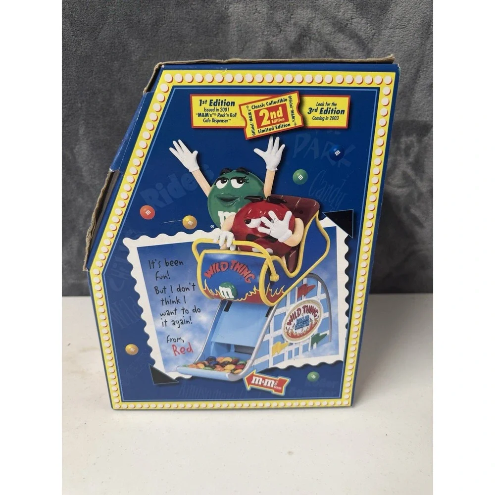 Vtg M&M Candy Dispenser WILD THING Roller Coaster 2nd Edition Limited